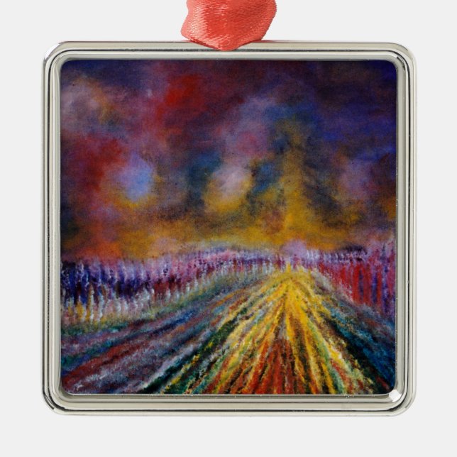 Purple Path Metal Tree Decoration (Front)