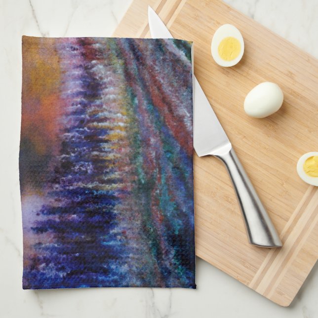 Purple Path Tea Towel (Quarter Fold)