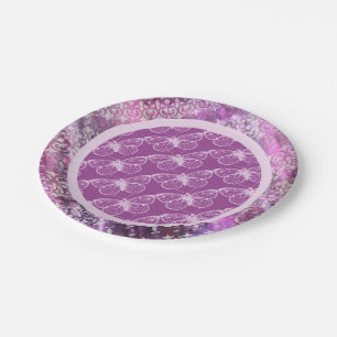 Purple Patina: Butterflies Paper Plate