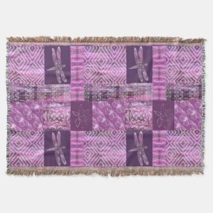 Purple Patina: Mosaic Throw Blanket
