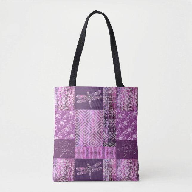 Purple Patina: Mosaic Tote Bag (Front)