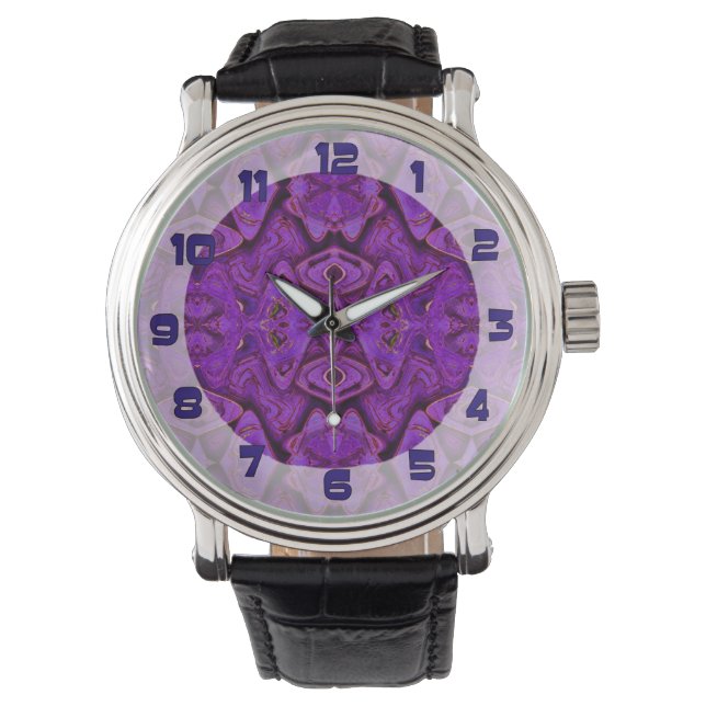 purple pattern background watch (Front)