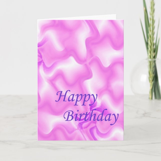 Purple Pattern Birthday Card (Front)