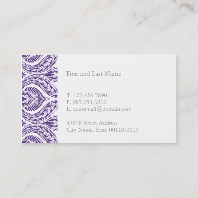 Purple Pattern Business Card (Front)