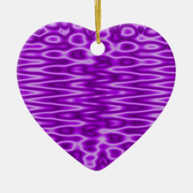 purple pattern ceramic ornament (Front)