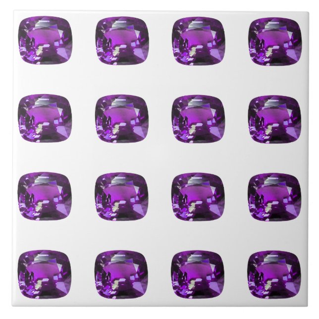 Purple Pattern Ceramic Tile (Front)