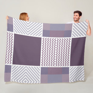 Purple Pattern Fleece Blanket