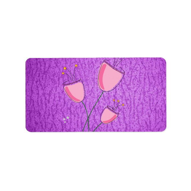 Purple Pattern Floral Labels (Front)