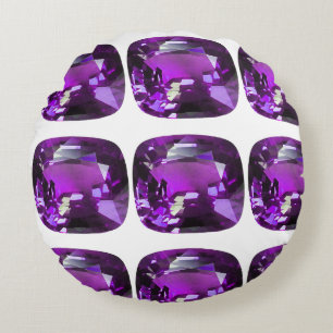Purple Pattern Round Cushion