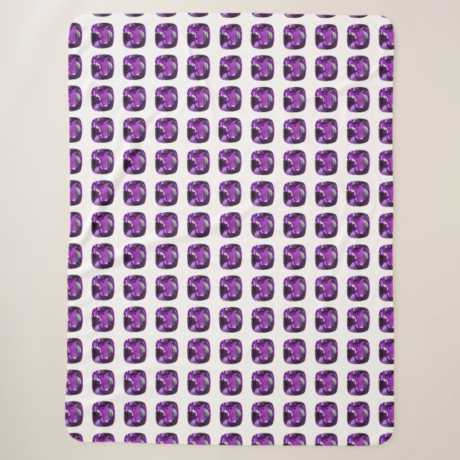 Purple Pattern Sherpa Blanket (Front)