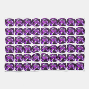 Purple Pattern Tea Towel