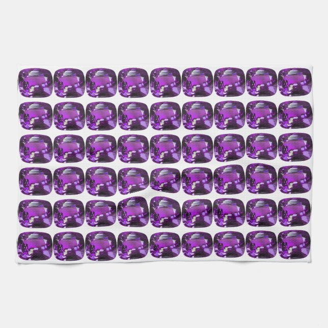 Purple Pattern Tea Towel (Horizontal)