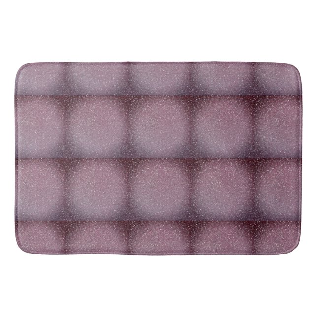 Purple Patterns Tiles Classy Unique Trendy Bath Mat (Front)