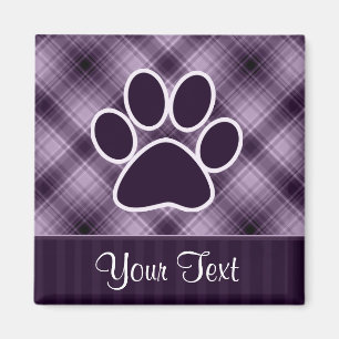 Purple Paw Print Magnet