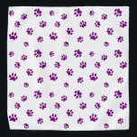 Purple Paw Prints Pattern Bandana<br><div class="desc">Show how much you love animals with this cute purple animal paw print patterned bandanna. Also looks awesome with other backgrounds. Bet your pet will look adorable wearing it!</div>