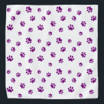 Purple Paw Prints Pattern Bandana<br><div class="desc">Show how much you love animals with this cute purple animal paw print patterned bandanna. Also looks awesome with other backgrounds. Bet your pet will look adorable wearing it!</div>