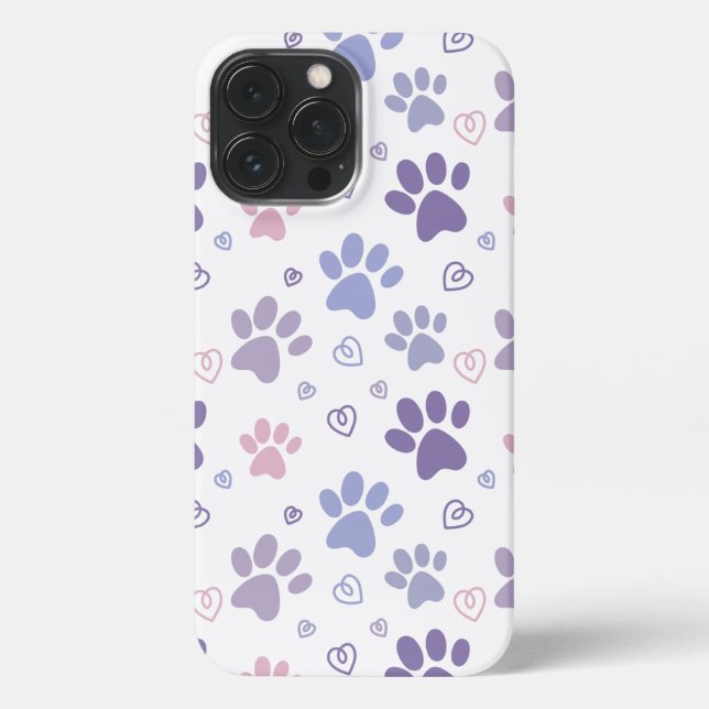 purple paw (white) Phone case (Back)