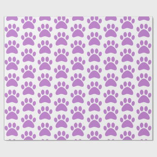 Purple Paw Wrapping Paper