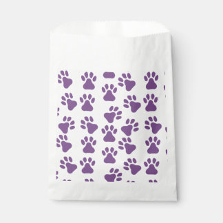 Purple Pawprints  Favour Bag