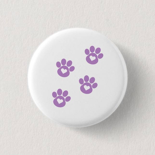 Purple Paws Button (Front)
