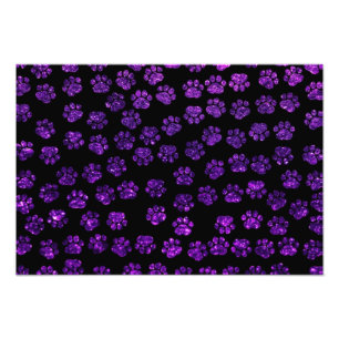 Purple Paws, Glitter Paws, Purple Glitter, Dog Photo Print
