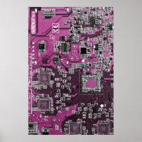 Purple PCB Circuit Board Design for IT Pros