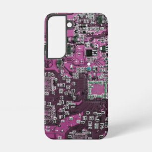 Purple PCB Circuit Board Design for IT Pros Samsung Galaxy Case