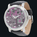Purple PCB Circuit Board Design for IT Pros Watch<br><div class="desc">The Ultimate Aesthetic for Tech Visionaries Redefine your professional space with this high-definition graphic featuring a detailed Printed Circuit Assembly (PCBA). Captured in vibrant, deep purple tones with crisp silver and white conductive traces, this design showcases the intricate architecture of modern electronics—including integrated circuits, resistors, and capacitors—in stunning clarity. The...</div>