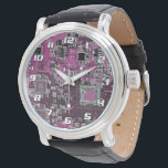 Purple PCB Circuit Board Design for IT Pros Watch<br><div class="desc">The Ultimate Aesthetic for Tech Visionaries Redefine your professional space with this high-definition graphic featuring a detailed Printed Circuit Assembly (PCBA). Captured in vibrant, deep purple tones with crisp silver and white conductive traces, this design showcases the intricate architecture of modern electronics—including integrated circuits, resistors, and capacitors—in stunning clarity. The...</div>