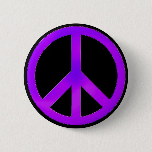 Purple Peace 6 Cm Round Badge (Front)