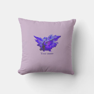 Purple Peace Angel Polyester Cushion