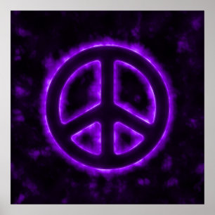 Purple Peace Sign