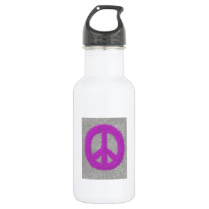 Purple Peace Sign 532 Ml Water Bottle