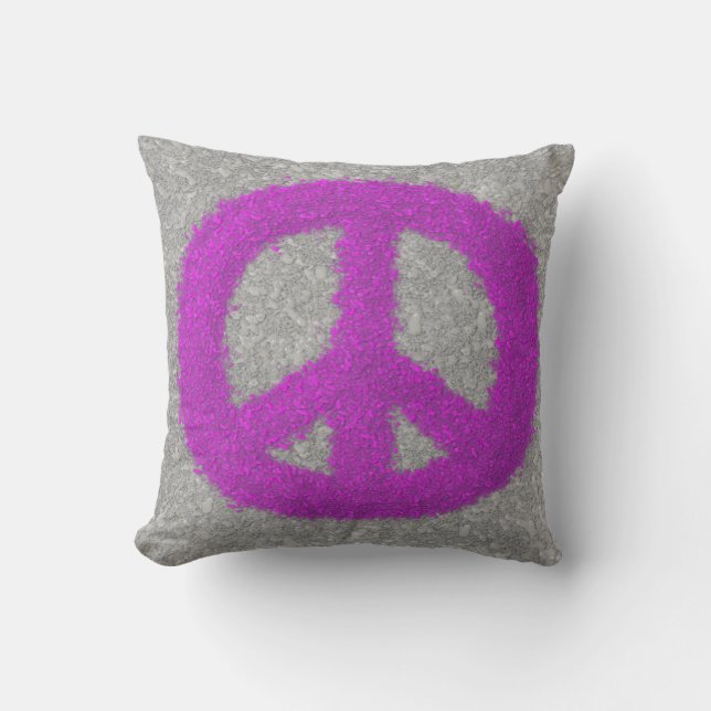 Purple Peace Sign Cushion (Front)