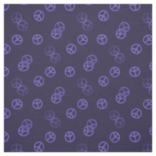 Purple Peace Sign Fabric