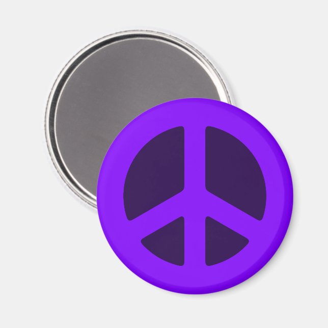 Purple Peace Sign Magnet (Front/Back)