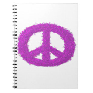 Purple Peace Sign Notebook