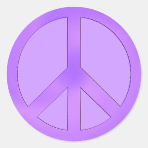 Purple Peace Sign Sticker