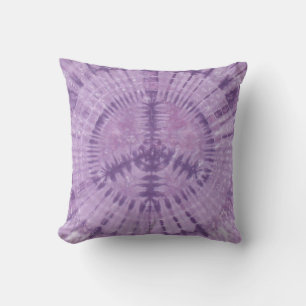 Purple Peace Sign Tie Dye American MoJo Pillow