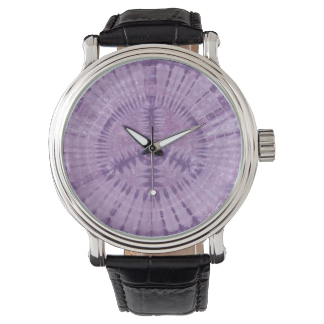 Purple Peace Tie Dye Watch (Front)