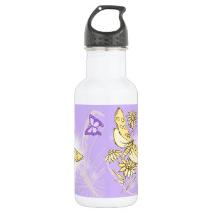 Purple Peach Butterfly 532 Ml Water Bottle