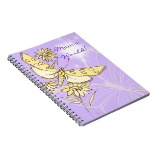 Purple Peach Butterfly Notebook