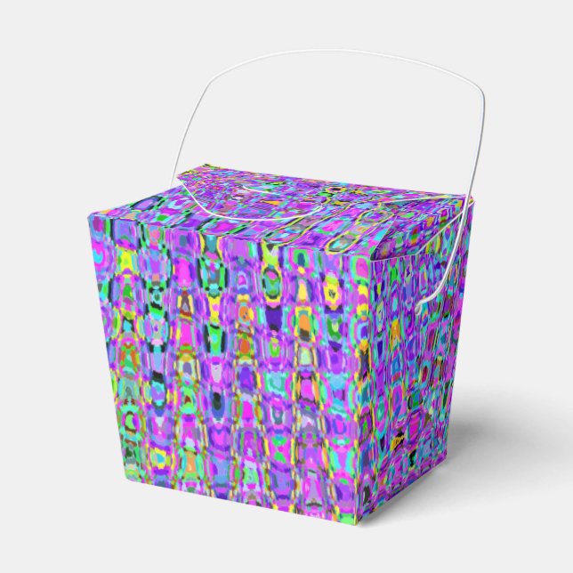 Purple Peacock Favour Box (Front Side)