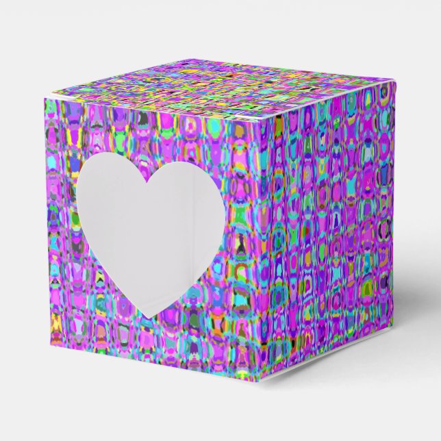 Purple Peacock Favour Box (Front Side)