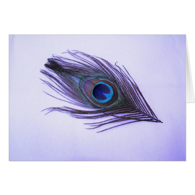 Purple Peacock Feather (Front Horizontal)