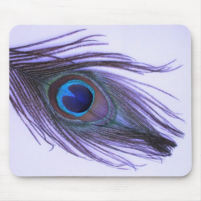Purple Peacock Feather 2 Mouse Pad (Front)