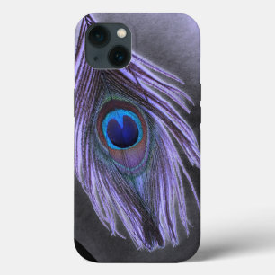 Purple Peacock Feather iPhone 13 Case