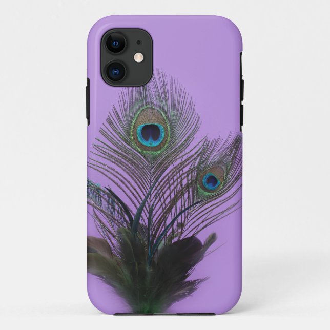 Purple Peacock Feathers iPhone 5 Case-Mate Case (Back)