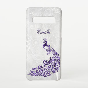 Purple Peacock Personalised Samsung Galaxy Case