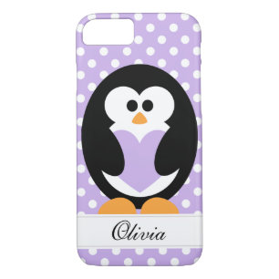 Purple Penguin Love iPhone 8/7 Case
